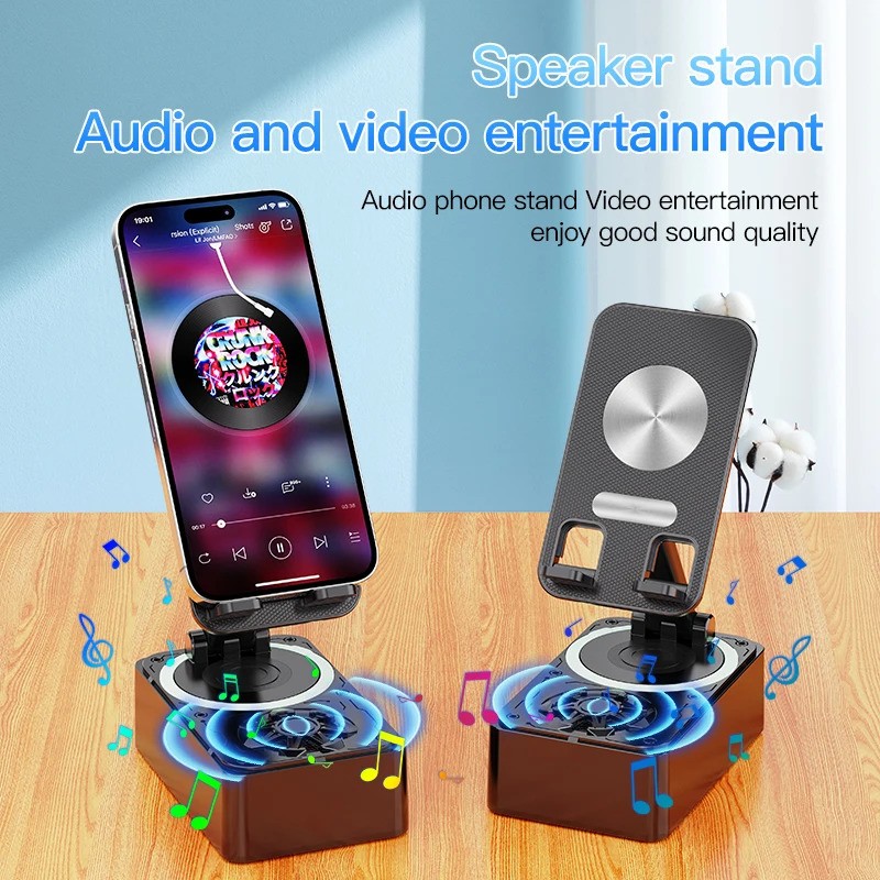 3-in-1 Bluetooth Speaker Phone Stand with Power Bank