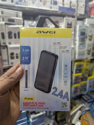 Awei P20K 10000mAh Powerbank 2.4A Slim PowerBank Dual Output